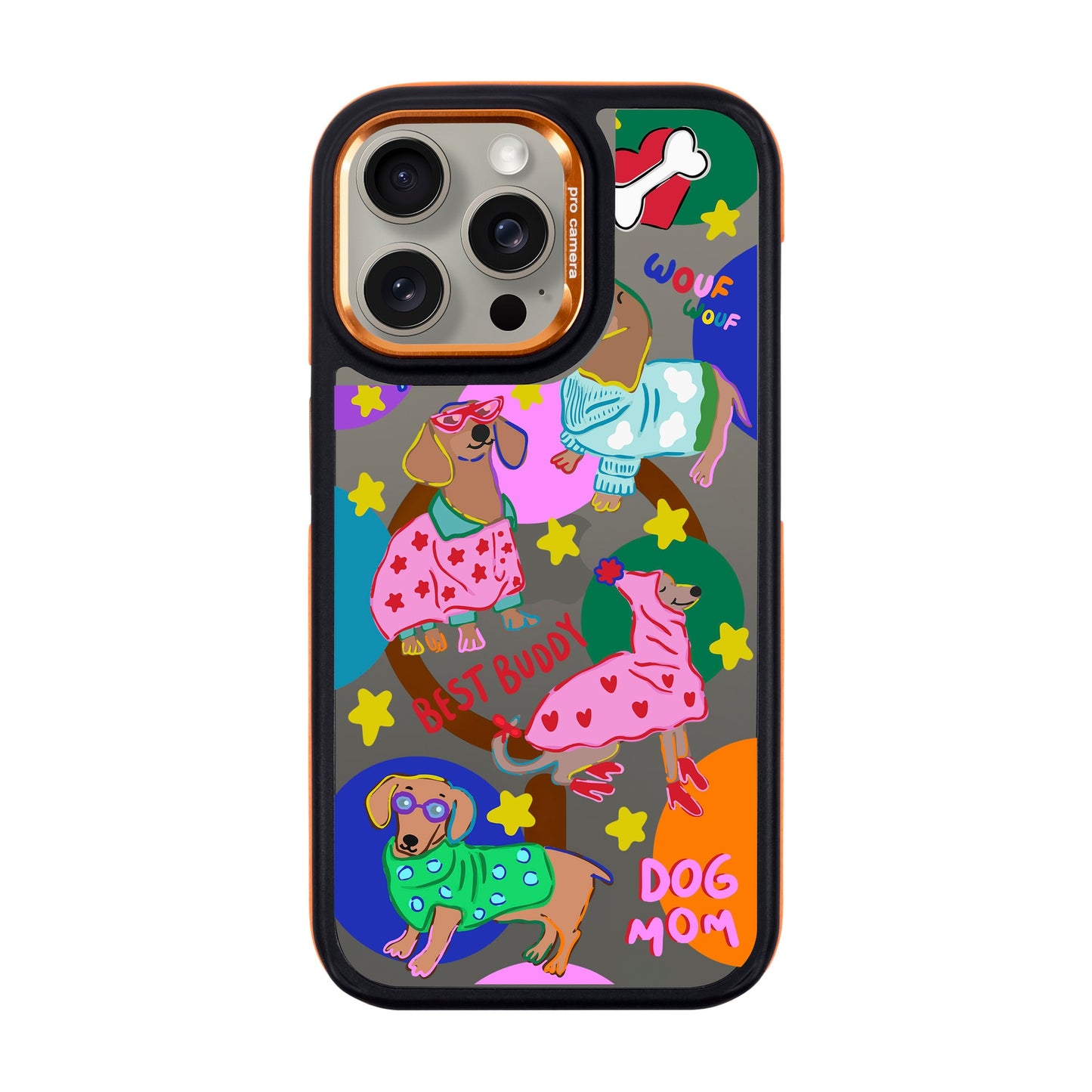 DOG MOM-iPhone 15 Pro Max Dark Kılıf MagSafe Özellikli