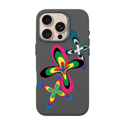 COLOR FLOWER-iPhone 16 Pro Leather Premium Kılıf MagSafe Özellikli