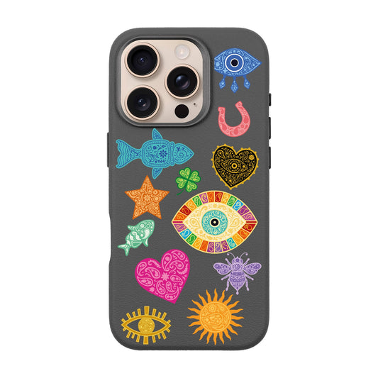 CHARMS BY BERRİN ÖZKAN-iPhone 16 Pro Leather Premium Kılıf MagSafe Özellikli