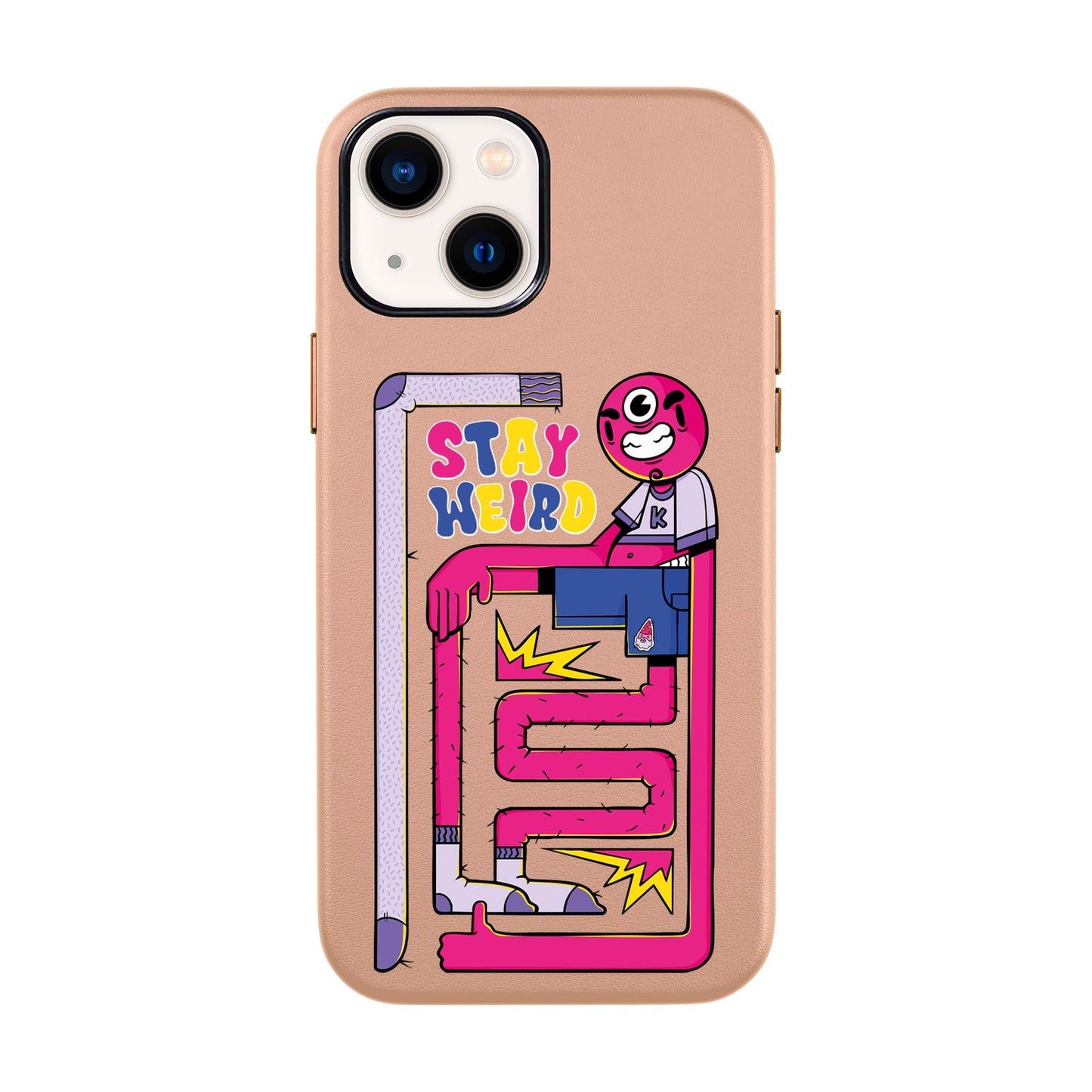 OG TOOTHY-iPhone 14 Leather Kılıf
