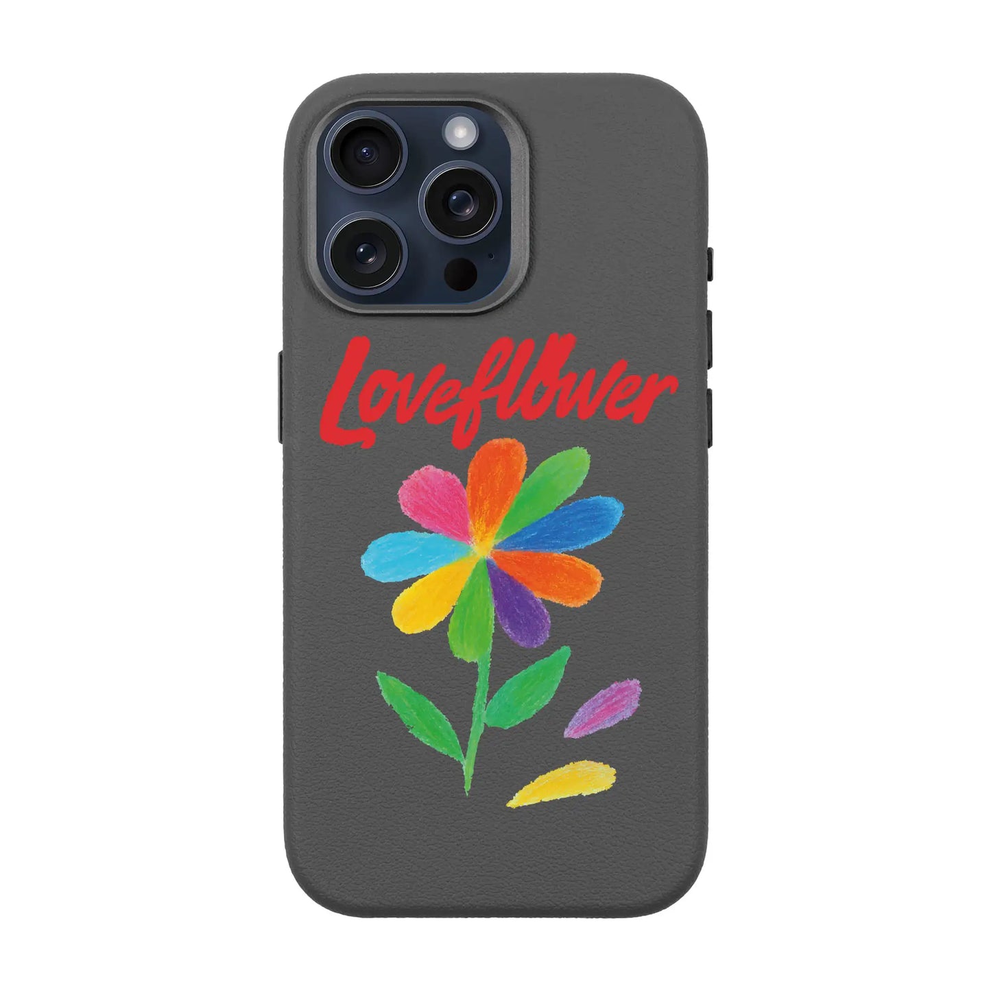 LOVE FLOWER-iPhone 15 Pro Max Leather Premium Kılıf MagSafe Özellikli