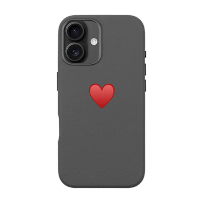 SPREAD HEART-iPhone 16 Leather Premium Kılıf MagSafe Özellikli