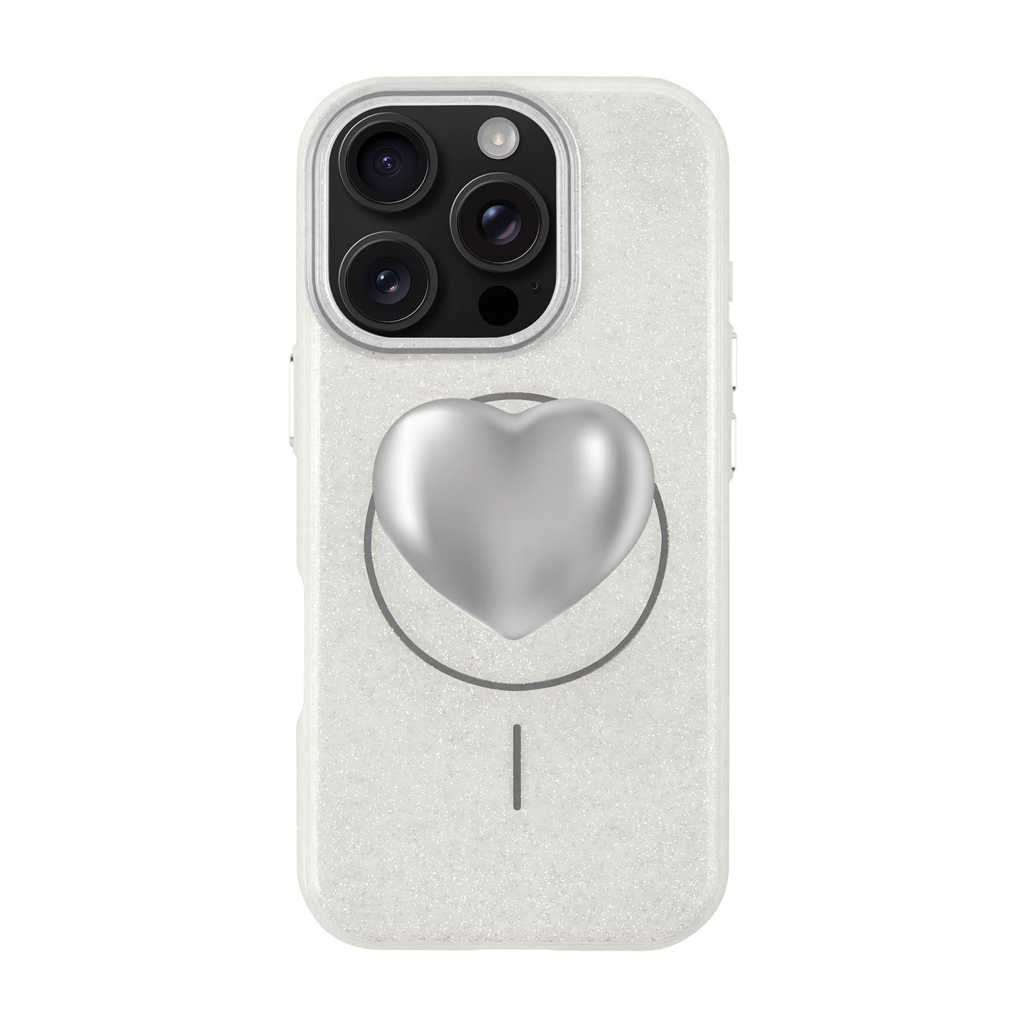 SILVER HEART-iPhone 16 Pro Radiant Kılıf MagSafe Özellikli