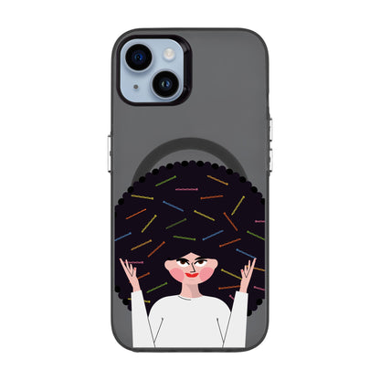 TANGLES OF HAPPINESS-iPhone 14 Plus Hold Kılıf MagSafe Özellikli