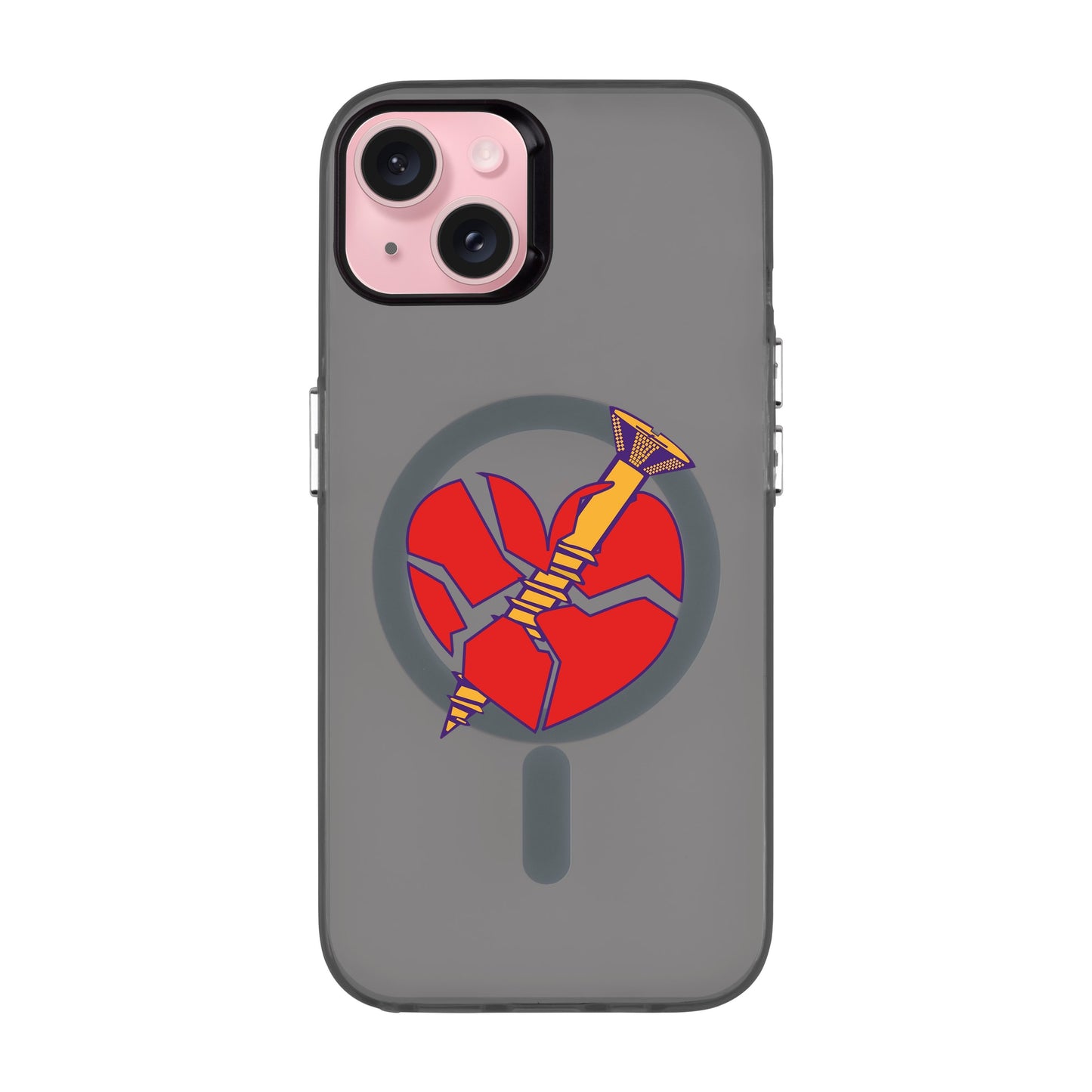 BROKEN HEART-iPhone 15 Plus Hold Kılıf MagSafe Özellikli