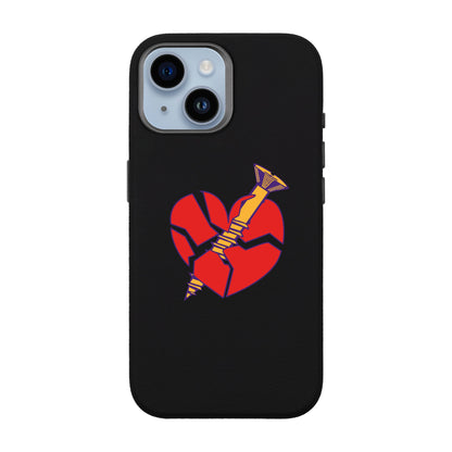 BROKEN HEART-iPhone 14 Leather Premium Kılıf MagSafe Özellikli