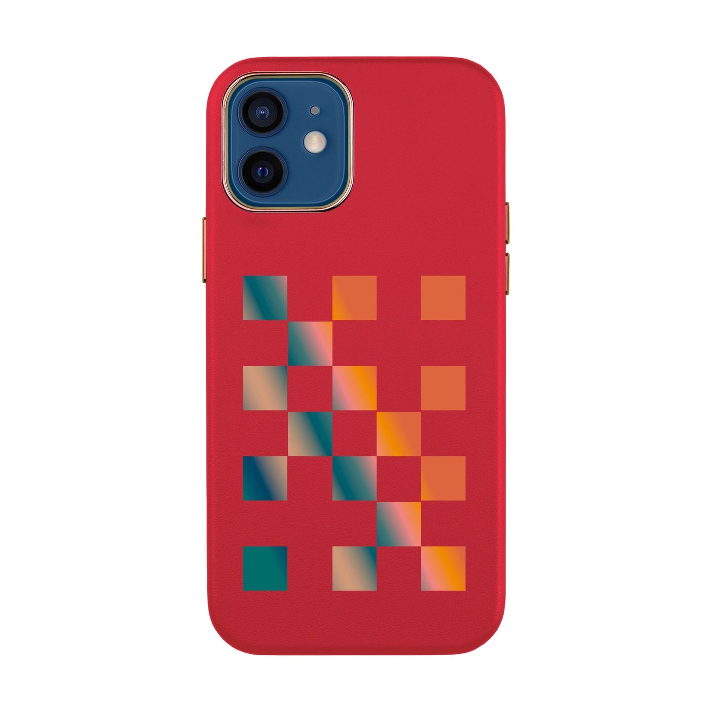 GRADIENT CHECKMATE-iPhone 12 Mini Leather Kılıf