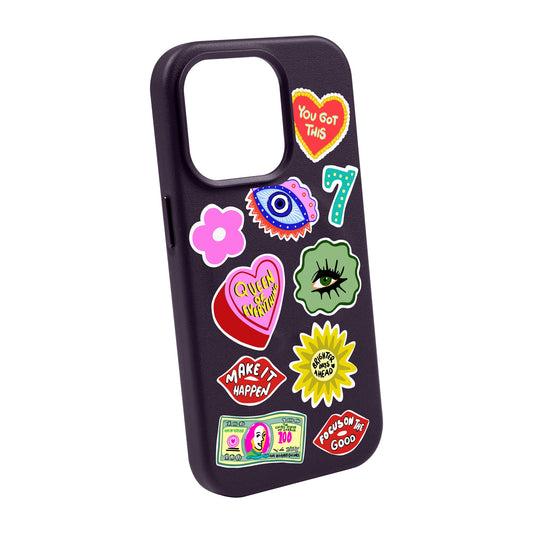 HM STICKERS-iPhone 14 Pro Leather Kılıf MagSafe Özellikli
