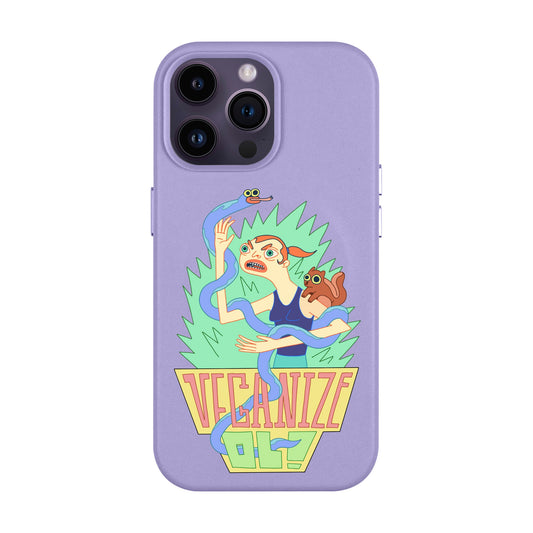 VEGANİZE-iPhone 14 Pro Max Leather Kılıf MagSafe Özellikli