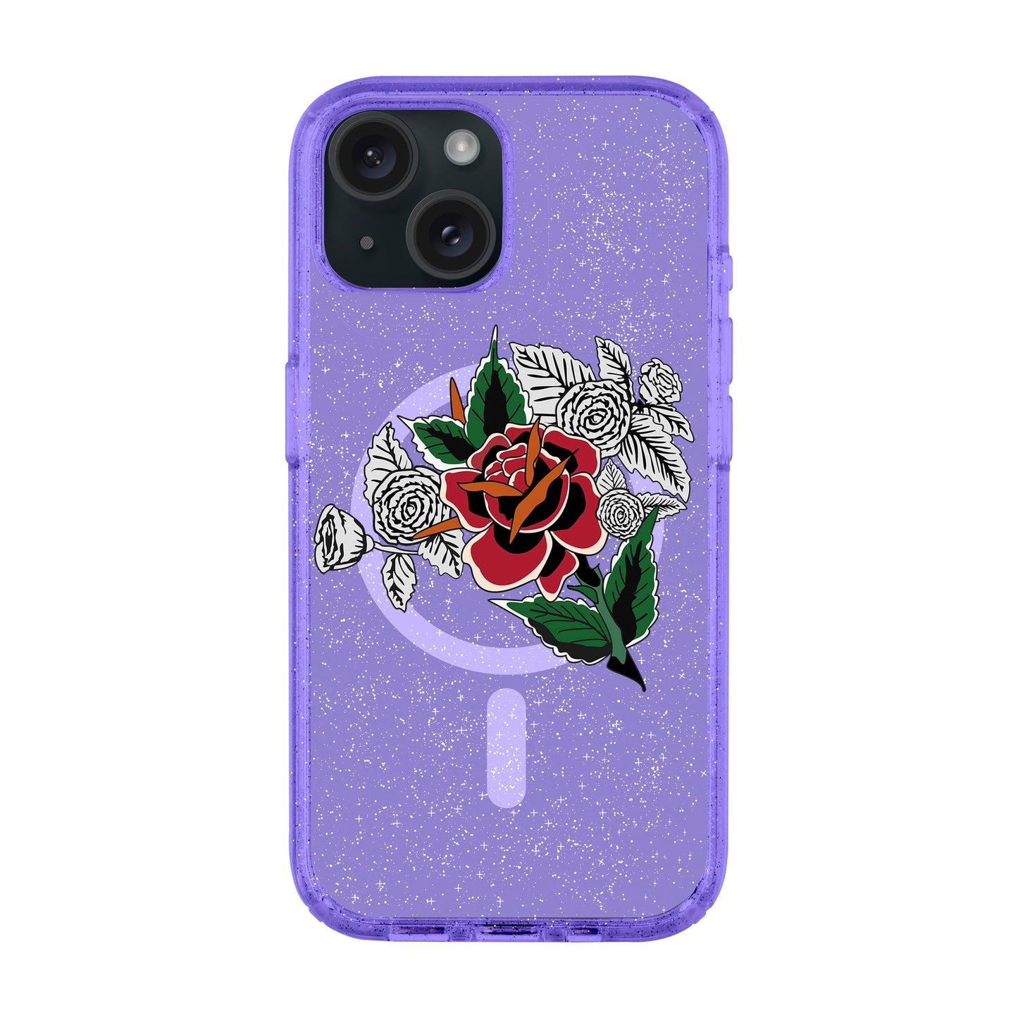 DRY ROSE-iPhone 15 Plus Shiny Kılıf MagSafe Özellikli