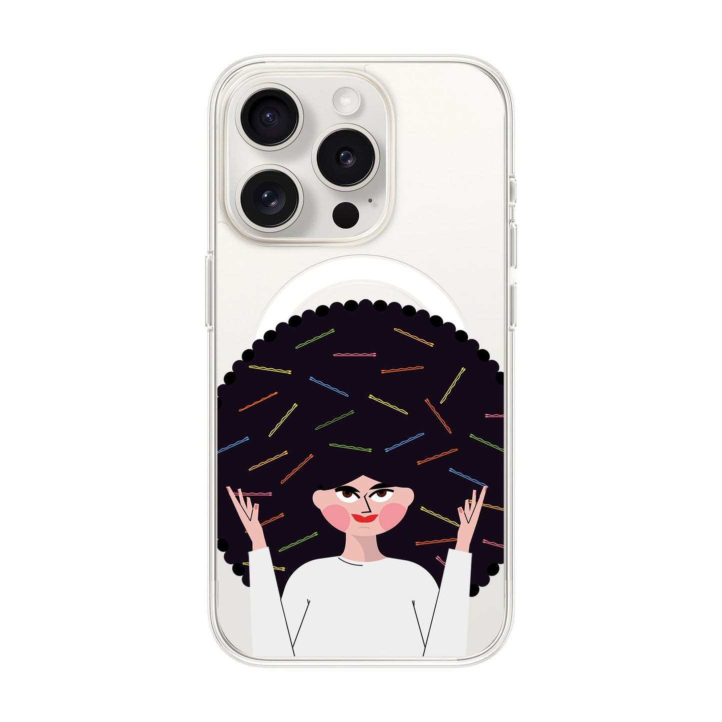 TANGLES OF HAPPINESS-Solid Kılıf MagSafe Özellikli - iPhone 15 Pro