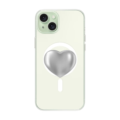 SILVER HEART-iPhone 15 Plus Solid Kılıf MagSafe Özellikli