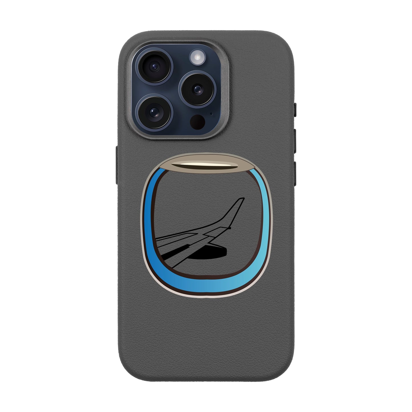 AIRCRAFT WINDOW-iPhone 15 Pro Leather Premium Kılıf MagSafe Özellikli