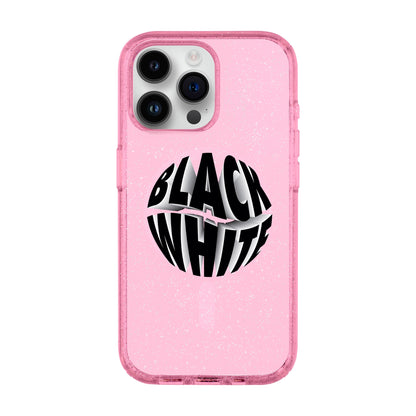 BLACK WHITE-iPhone 14 Pro Max Shiny Kılıf MagSafe Özellikli