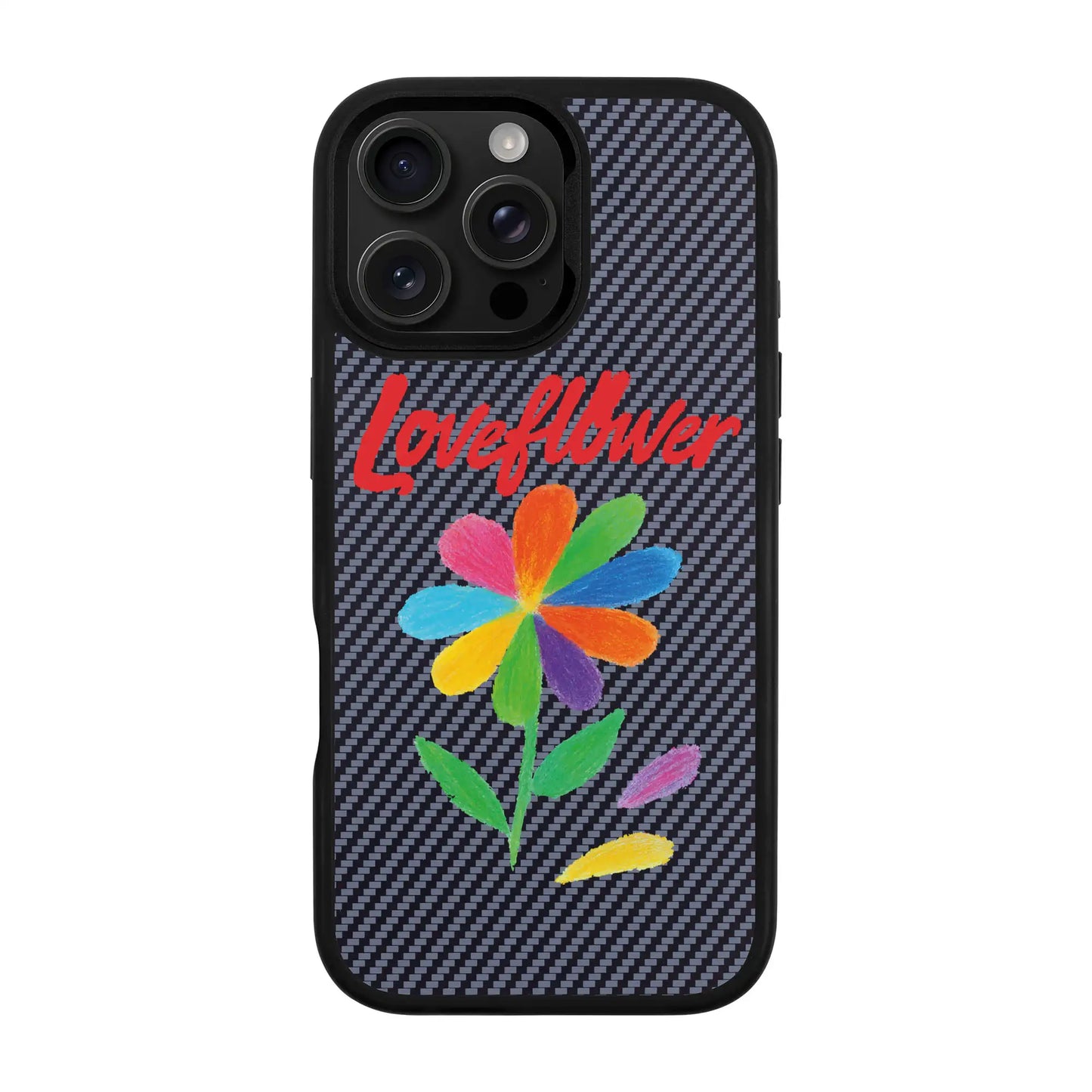 LOVE FLOWER-iPhone 16 Pro Max Plaid Kılıf MagSafe Özellikli