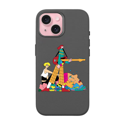HER BAND-iPhone 15 Leather Premium Kılıf MagSafe Özellikli