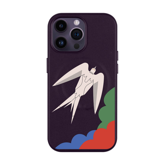 L’OISEAU LIBRE-iPhone 14 Pro Max Leather Kılıf MagSafe Özellikli