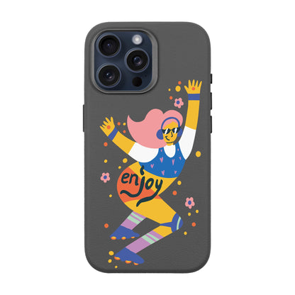 ENJOY-iPhone 15 Pro Max Leather Premium Kılıf MagSafe Özellikli