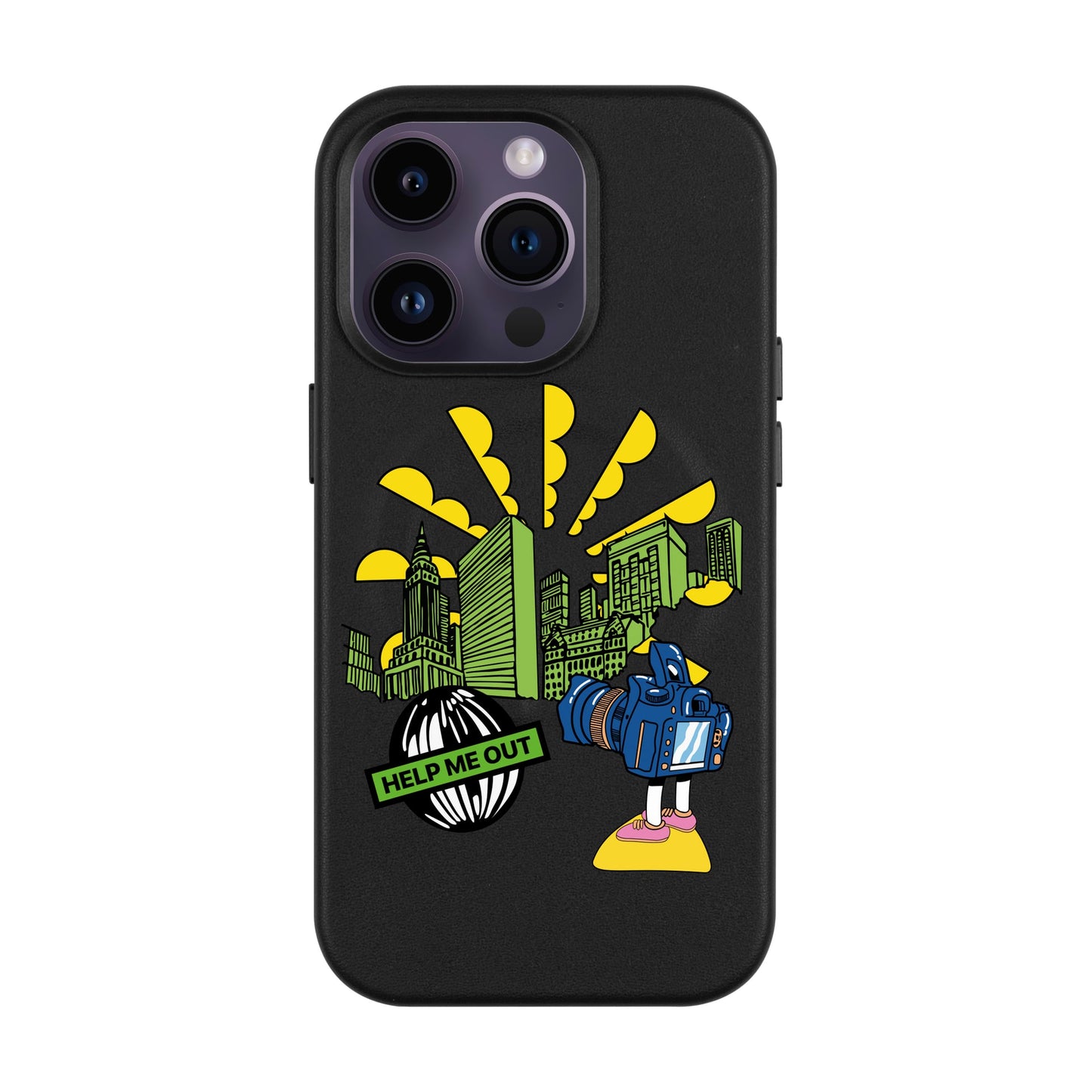 HELP ME OUT-Leather Kılıf MagSafe Özellikli - iPhone 14 Pro