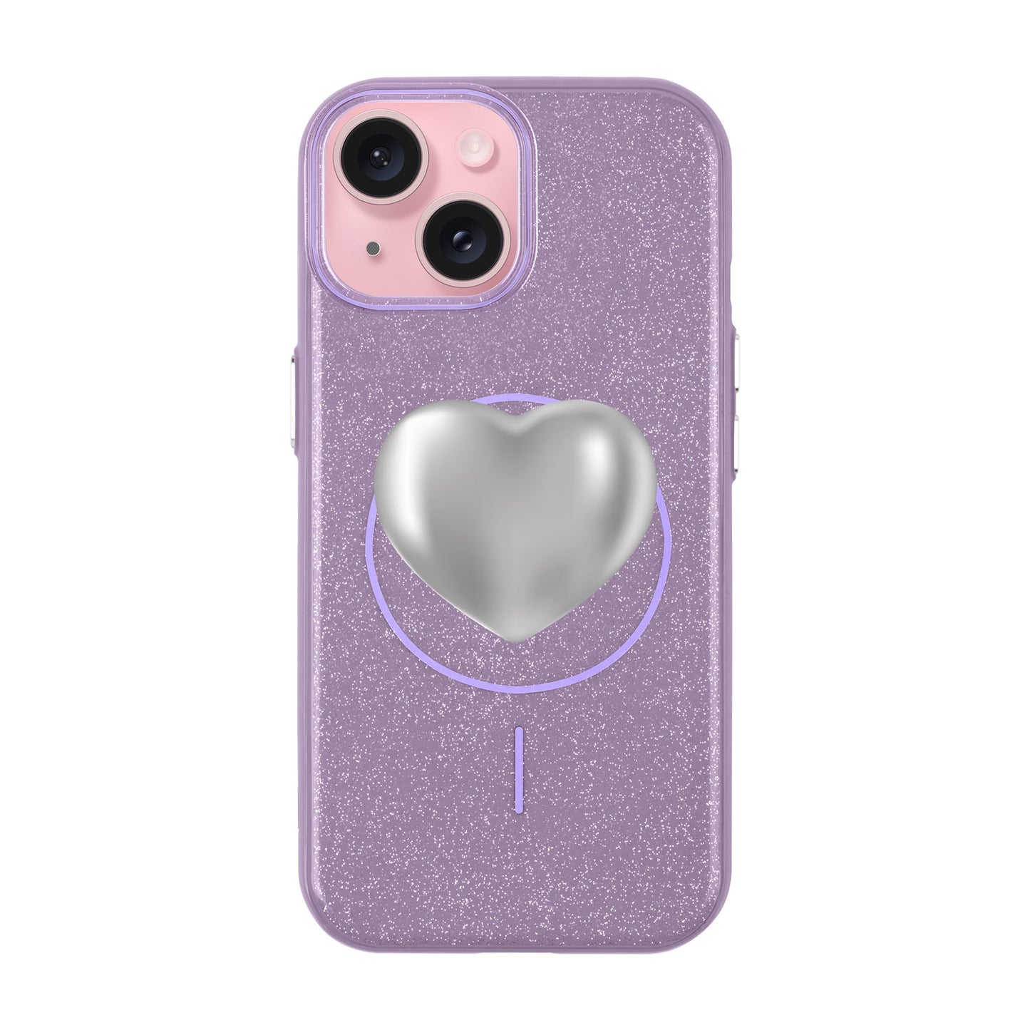 SILVER HEART-iPhone 15 Plus Radiant Kılıf MagSafe Özellikli