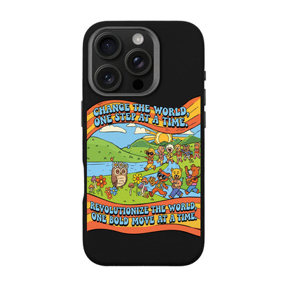 CHANGE THE WORLD-iPhone 16 Pro Leather Premium Kılıf MagSafe Özellikli