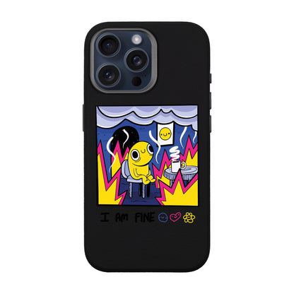 I AM FINE-iPhone 15 Pro Max Leather Premium Kılıf MagSafe Özellikli