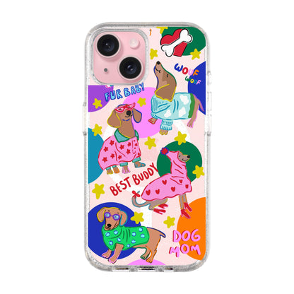 DOG MOM-iPhone 14 Plus Shiny Kılıf MagSafe Özellikli