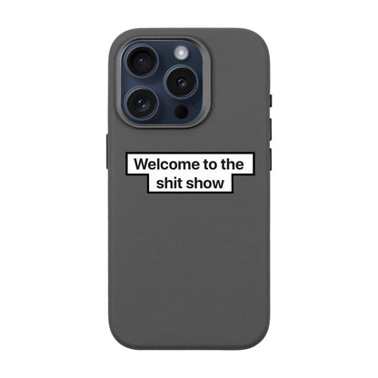 WELCOME-iPhone 15 Pro Leather Premium Kılıf MagSafe Özellikli