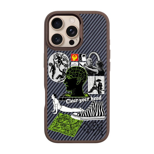 CLEAR YOUR HEAD-iPhone 16 Pro Max Plaid Kılıf MagSafe Özellikli