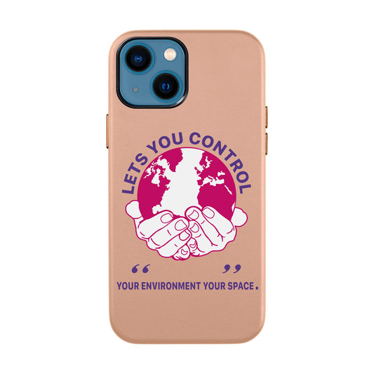 WORLD-iPhone 14 Leather Kılıf