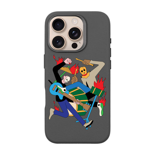 MONSTER MASH-iPhone 16 Pro Leather Premium Kılıf MagSafe Özellikli
