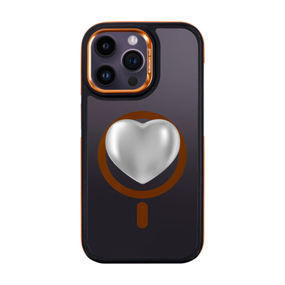 SILVER HEART-iPhone 14 Pro Max Dark Kılıf MagSafe Özellikli