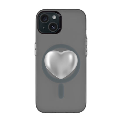SILVER HEART-iPhone 15 Plus Hold Kılıf MagSafe Özellikli