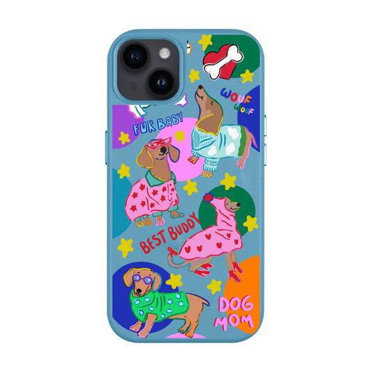 DOG MOM-iPhone 14 Plus Leather Kılıf MagSafe Özellikli