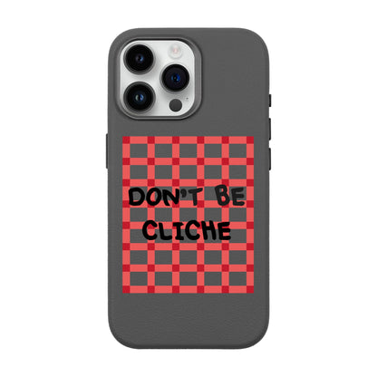 DON'T BE CLICHE-iPhone 14 Pro Max Leather Premium Kılıf MagSafe Özellikli