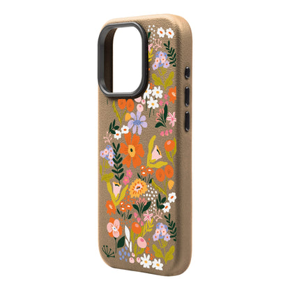 FLOWER-iPhone 16 Pro Max Leather Premium Kılıf MagSafe Özellikli