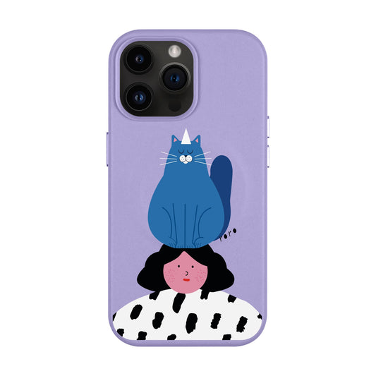 NAUGHTY CAT-iPhone 14 Pro Max Leather Kılıf MagSafe Özellikli