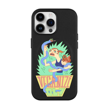 VEGANİZE-iPhone 14 Pro Max Leather Kılıf MagSafe Özellikli