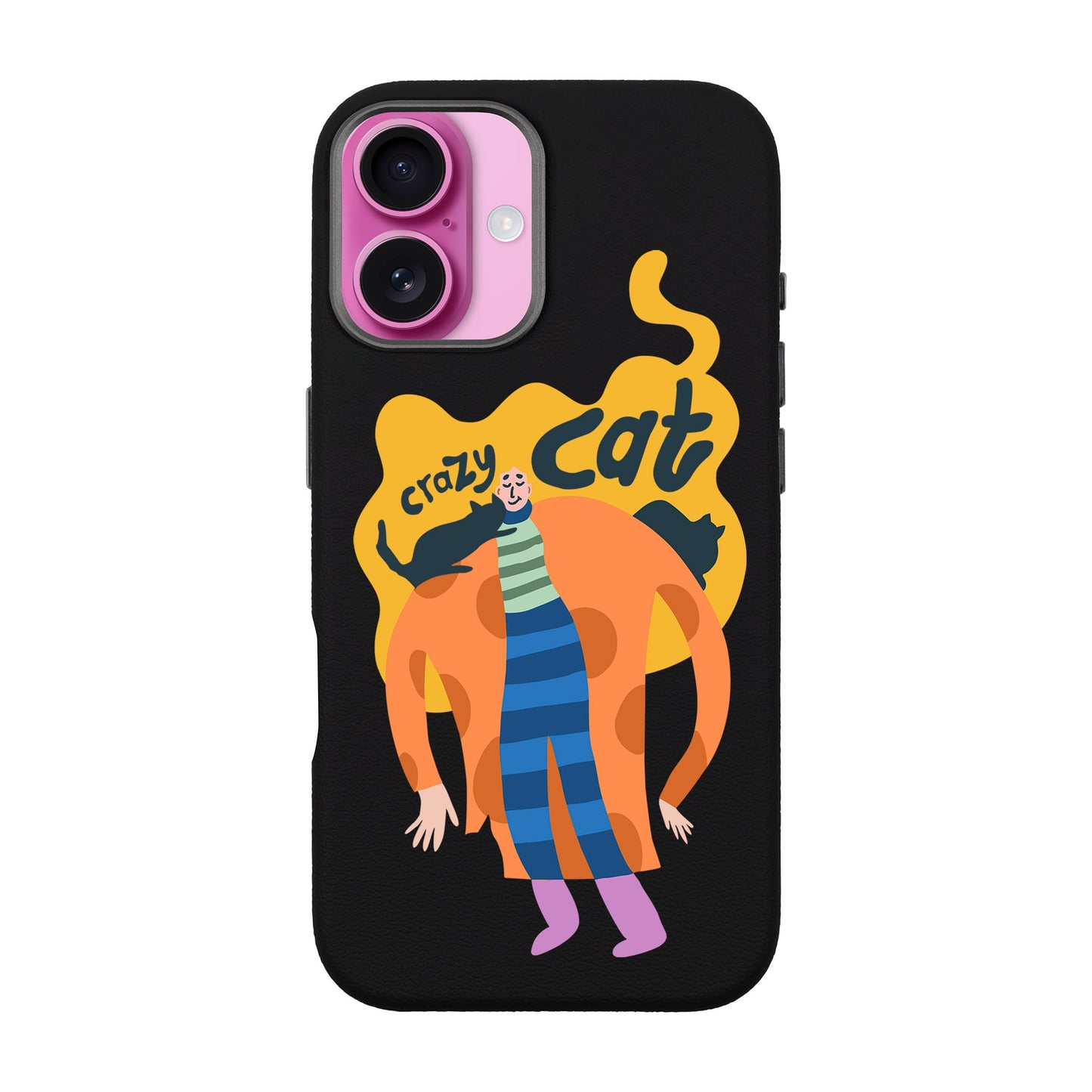 CRAZY CAT-iPhone 16 Plus Leather Premium Kılıf MagSafe Özellikli