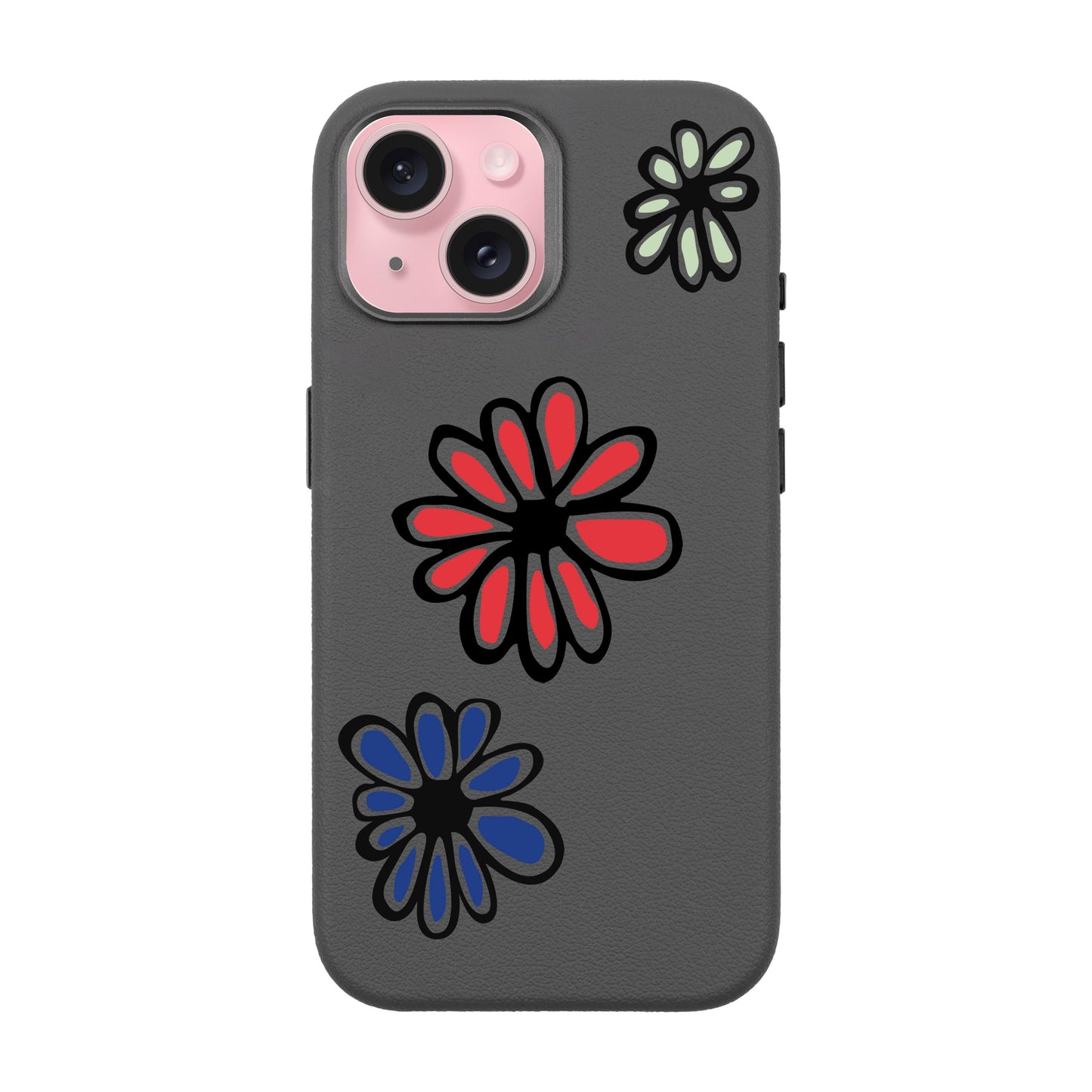 FLORIST-iPhone 15 Leather Premium Kılıf MagSafe Özellikli