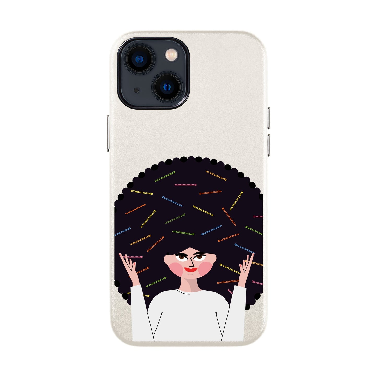 TANGLES OF HAPPINESS-iPhone 14 Leather Kılıf