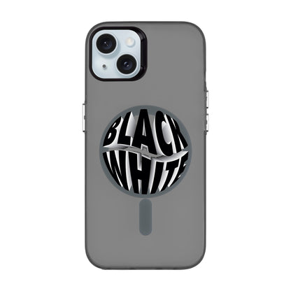 BLACK WHITE-iPhone 15 Plus Hold Kılıf MagSafe Özellikli