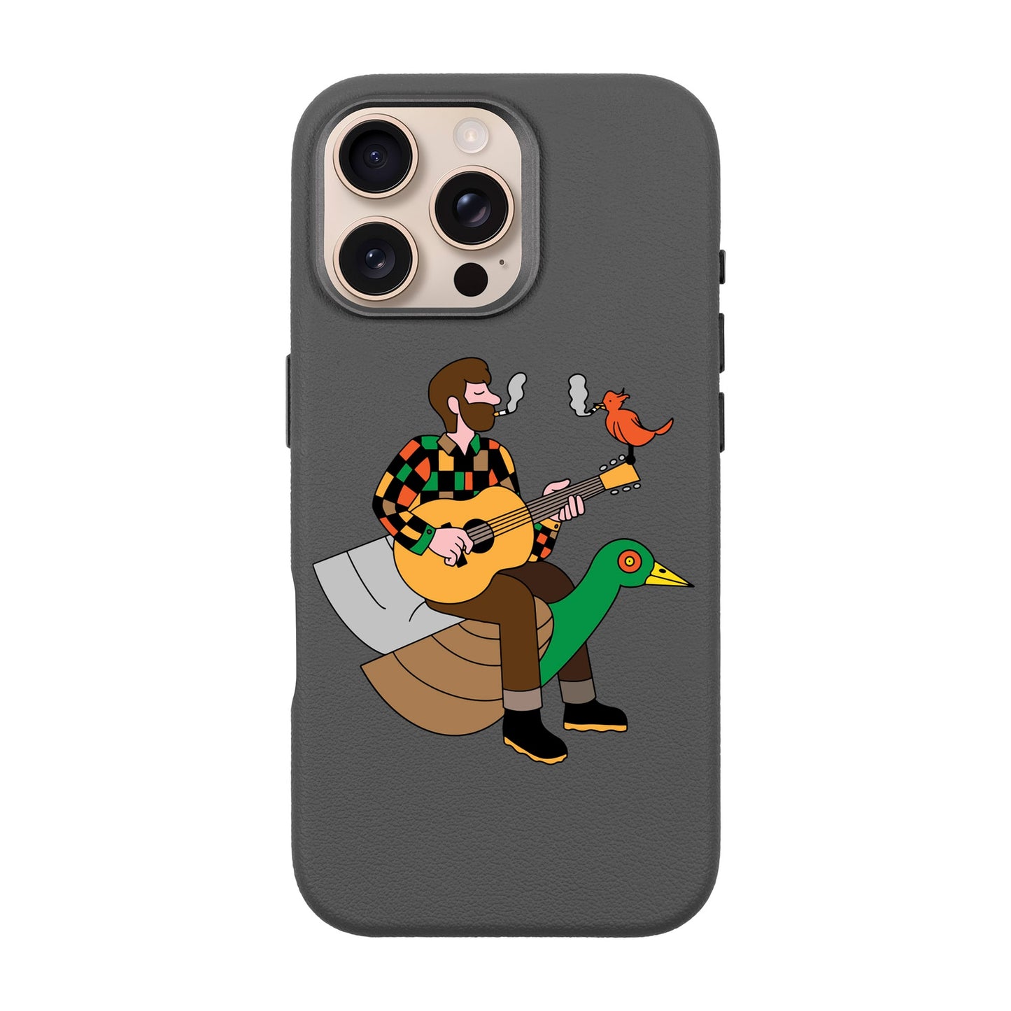 BIRDS OF A FEATHER-iPhone 16 Pro Max Leather Premium Kılıf MagSafe Özellikli