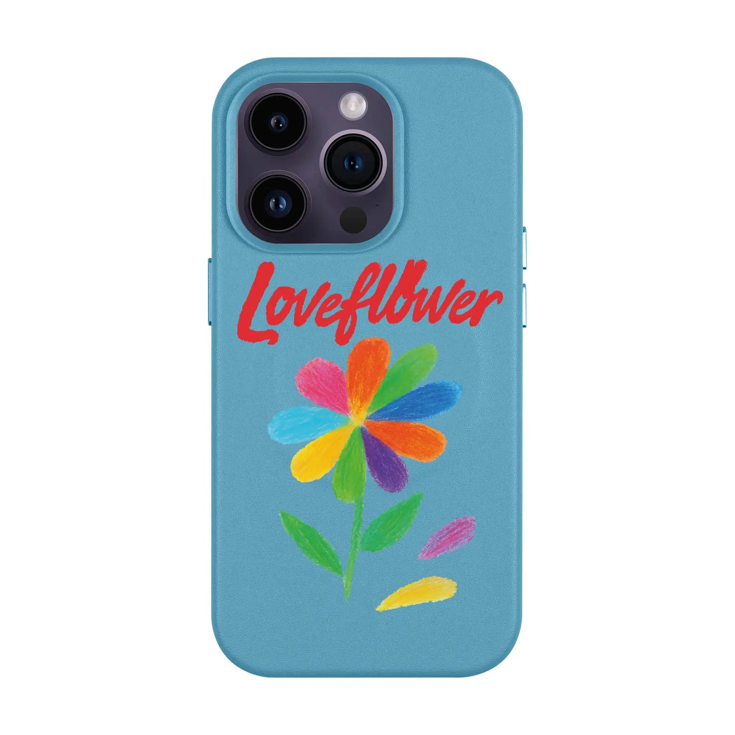LOVE FLOWER-iPhone 14 Pro Leather Kılıf MagSafe Özellikli