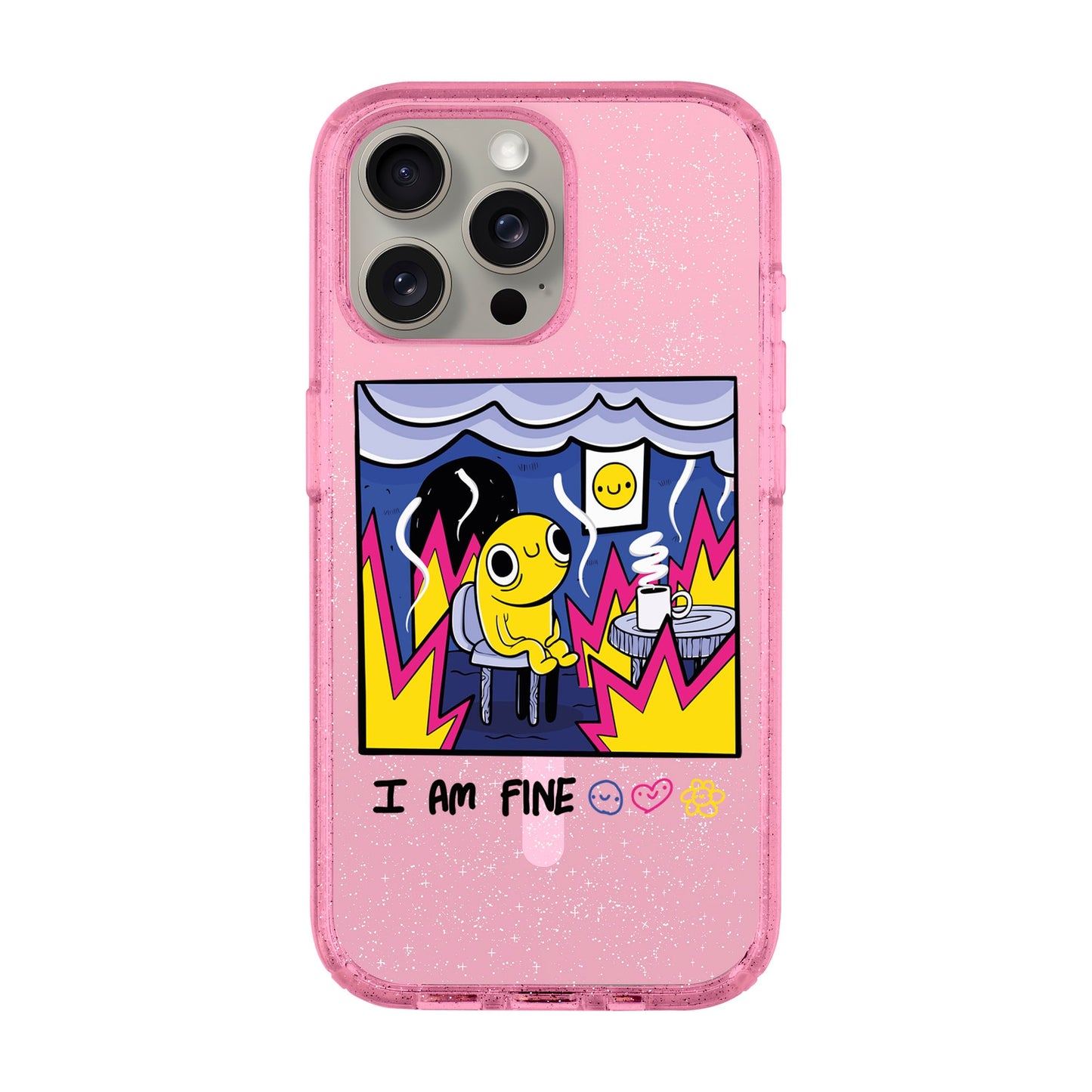 I AM FINE-iPhone 15 Pro Max Shiny Kılıf MagSafe Özellikli