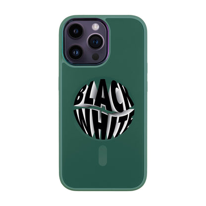 BLACK WHITE-iPhone 14 Pro Max Vigor Kılıf MagSafe Özellikli