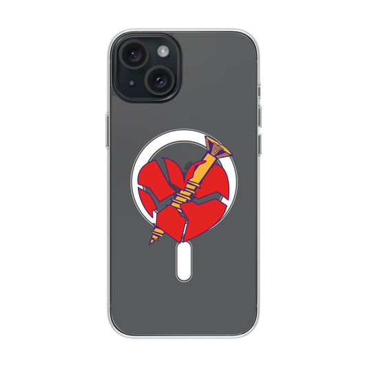 BROKEN HEART-iPhone 15 Plus Solid Kılıf MagSafe Özellikli