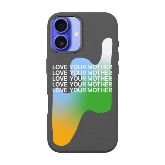 LOVE YOUR MOTHER-iPhone 16 Plus Leather Premium Kılıf MagSafe Özellikli