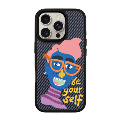 BE YOUR SELF-iPhone 16 Pro Plaid Kılıf MagSafe Özellikli