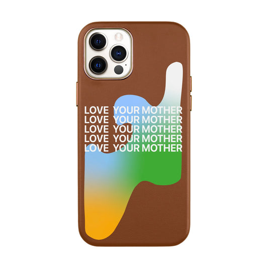 LOVE YOUR MOTHER-iPhone XR Leather Kılıf